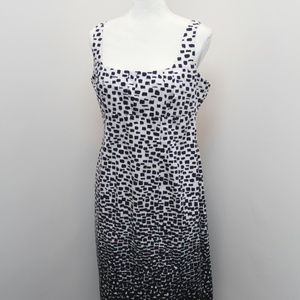 Calvin K white & black dress with prints size 12